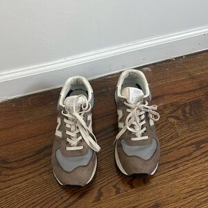 New Balance Brown and White Sneakers